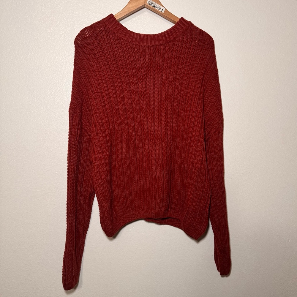 Universal Thread Rust Ribbed Knit Sweater XXL Cotton Blend
